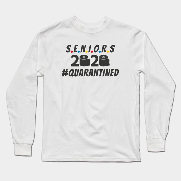 Seniors Class of 2020 Quarantined Wine Design Long Sleeve T-Shirt by notami